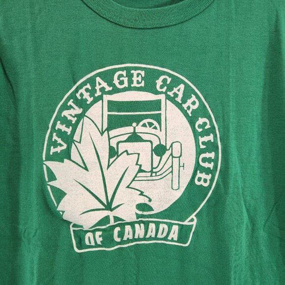 Vintage Car Club of Canada Womens T-Shirt Vintage Green White Logo Vtg - Picture 2 of 8